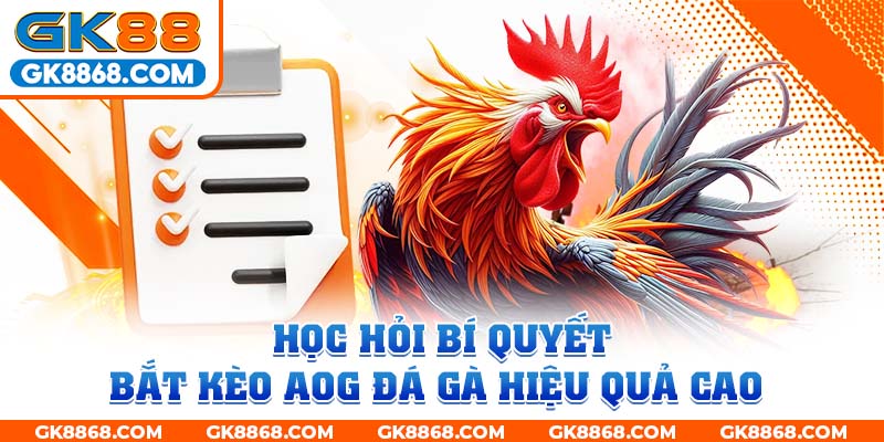 Học hỏi bí quyết bắt kèo AOG đá gà hiệu quả cao